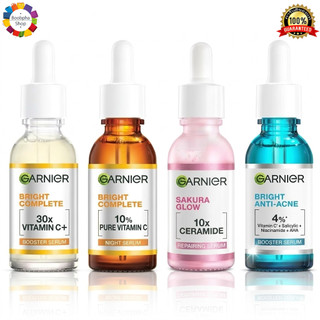 ✅ Garnier Bright Complete Vitamin C+ Serum 30ml การ์นิเย่ สกิน แนทเชอรัลส์ ไบรท์ คอมพลีท วิตามินซี+ บูสเตอร์ เซรั่ม 30มล
