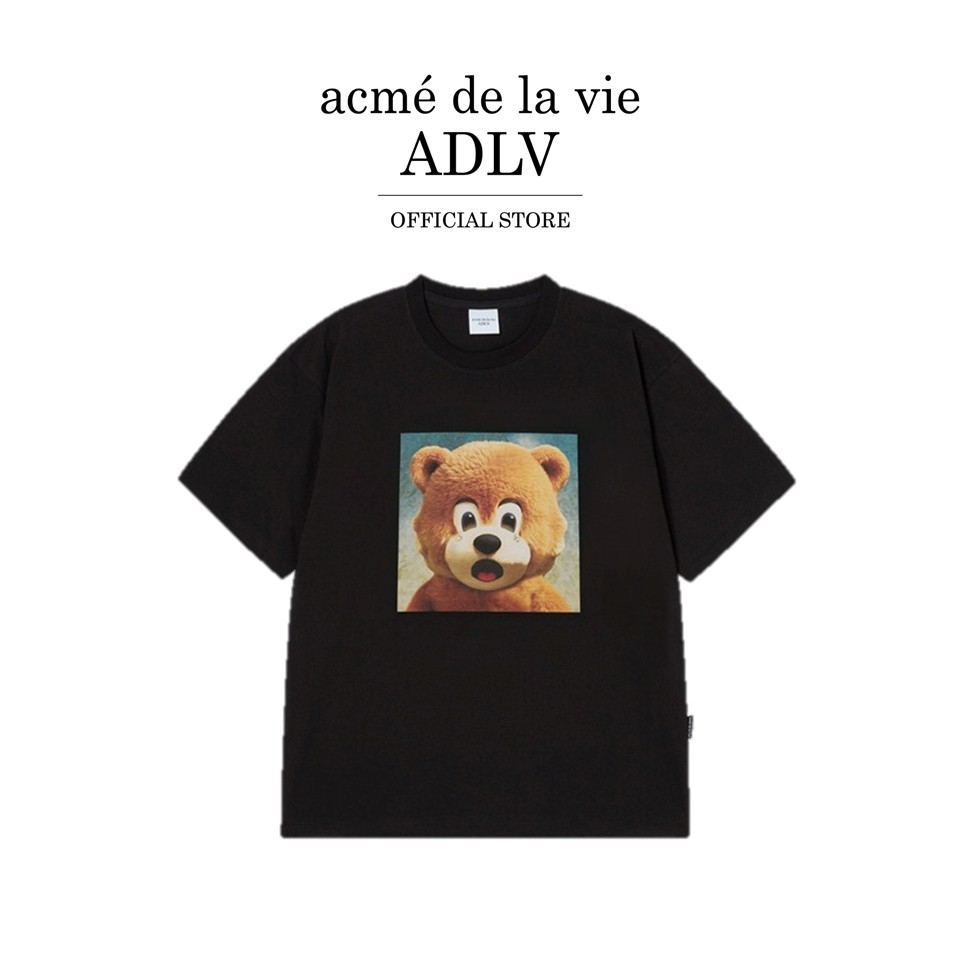 ADLV [acme de la vie] เสื้อยืด Oversize รุ่น Ac Bear Baby Face Jewelry Short Sleeve T-Shirt Black (50201SAJSSU_S6BKXX)