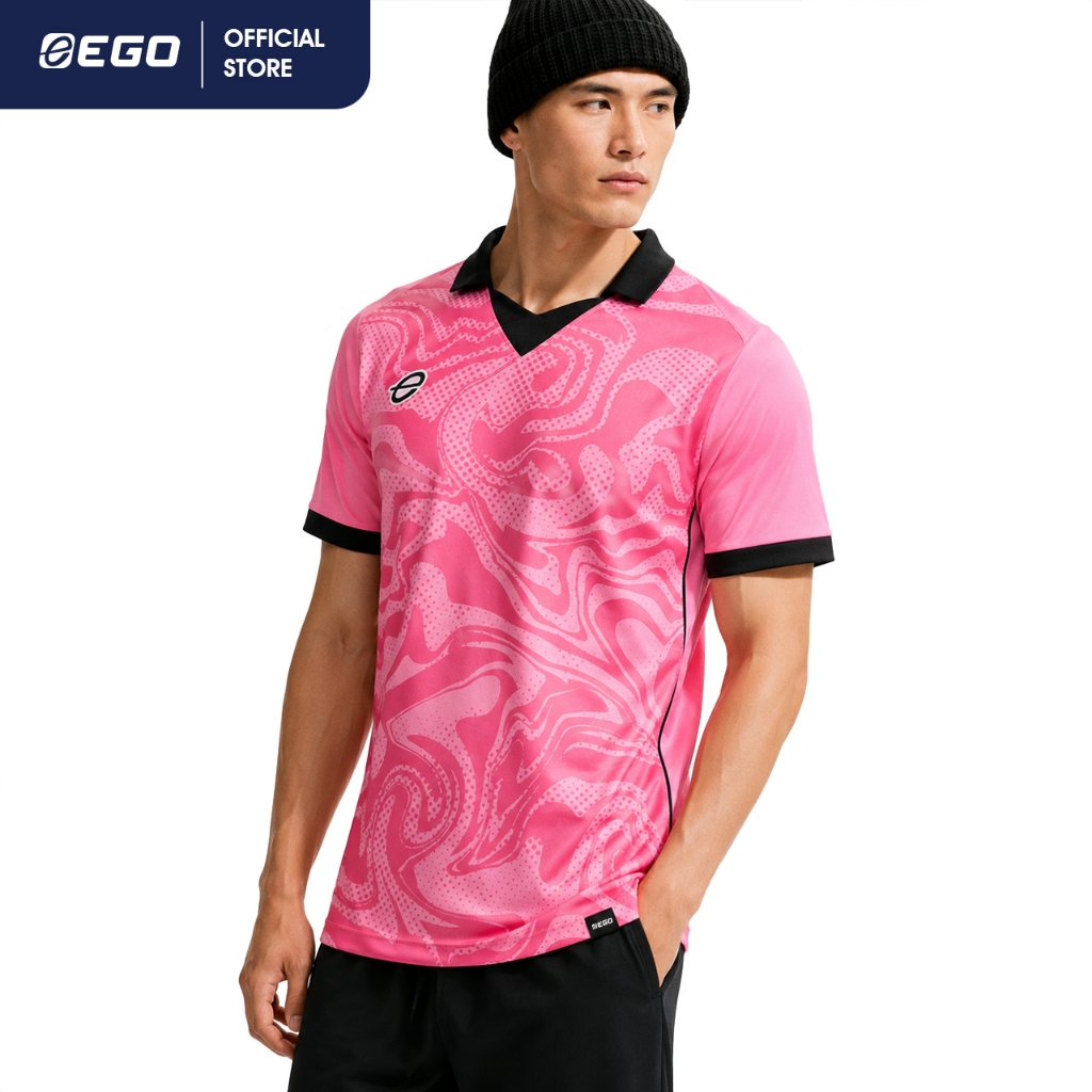 EG5184 เสื้อฟุตบอลคอวีพิมพ์ลาย GAIA Collection Series (EGO SPORT) V-NECK SHORT SLEEVES JERSEY