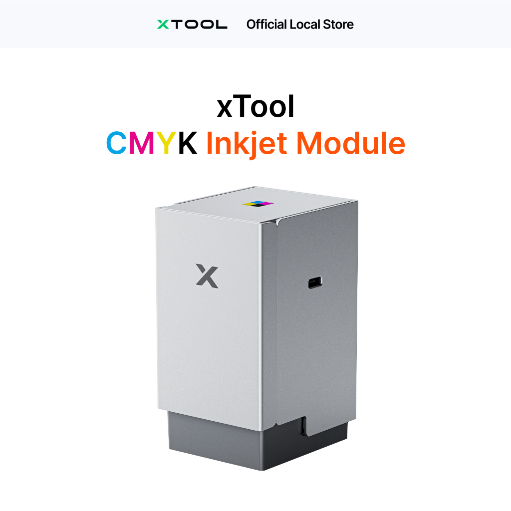xTool CMYK Inkjet Module โมดูลพิมพ์ 4 สี สำหรับ xTool M2 พิมพ์ CMYK เต็มระบบ พิมพ์+ตัดในเครื่องเดียว สติกเกอร์ การ์ด