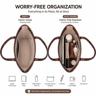 MOLICHIC LATTE BAGกระเป๋าถือสะพายไหล่ขนาดใหญ่ ทำจากหนัง PU นุ่มสบาย ป้องกันรอยขีดข่วน มีช่องซิปหนังด้านใน