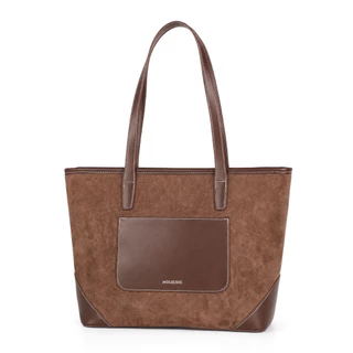 MOLICHIC LATTE BAGกระเป๋าถือสะพายไหล่ขนาดใหญ่ ทำจากหนัง PU นุ่มสบาย ป้องกันรอยขีดข่วน มีช่องซิปหนังด้านใน