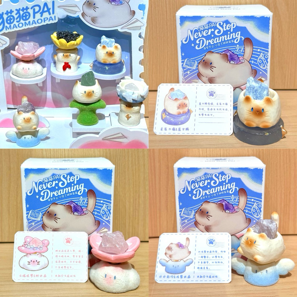 Lucky cat หินคริสตัลแมวนำโชค เครื่องประดับตก ของขวัญวันเกิด