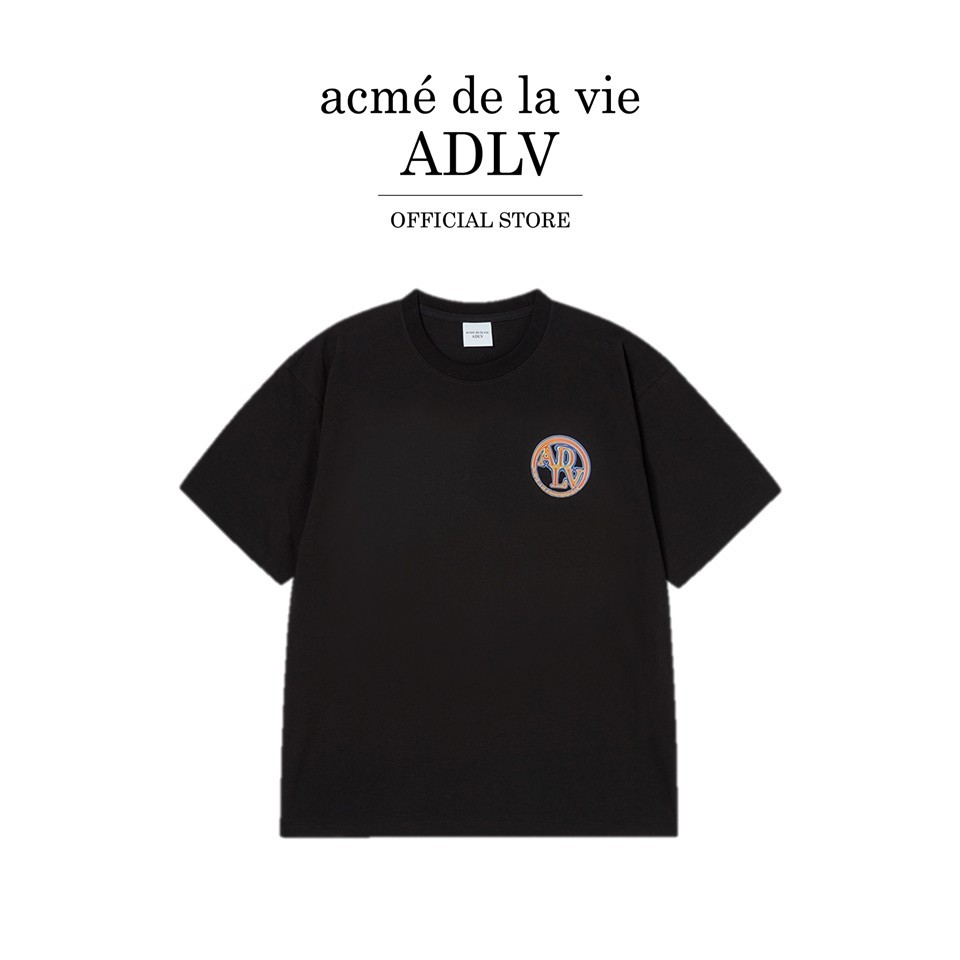 ADLV [acme de la vie] เสื้อยืด Oversize รุ่น Thermal Symbol Logo Short Sleeve T-Shirt Black (50141STMSSU_U5BKXX)