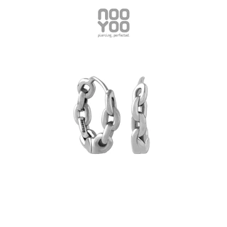NooYoo ต่างหูสำหรับผิวแพ้ง่าย Mellow Hoops Surgical Steel