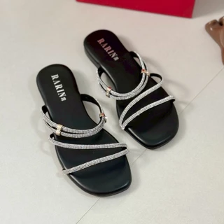 Rarin รุ่น Jayda รองเท้าแตะพื้นหนานุ่ม ไซส์ 36-41 สายแต่งเพชร ใส่ได้ 2 แบบ