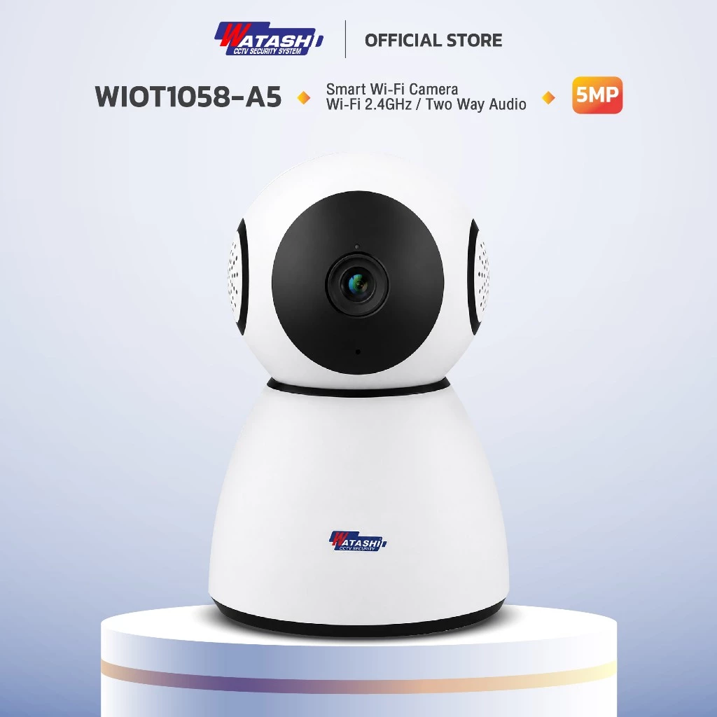 (ใหม่) Watashi iot รุ่น WIOT1058-A5 คมชัด 5 ล้าน พูดคุยโต้ตอบ มีตรวจจับมนุษย์ ประกันlifetime