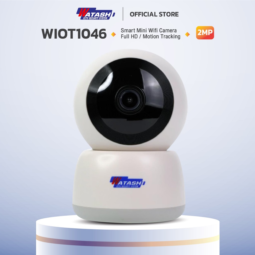 WATASHI กล้อง Wi-Fi รุ่น WIOT1046 ภาพคมชัด 2 MP บันทึกภาพพร้อมเสียง,ตรวจจับการเคลื่อนไหว,เสียงไซเรน,ติดตั้งภายใน