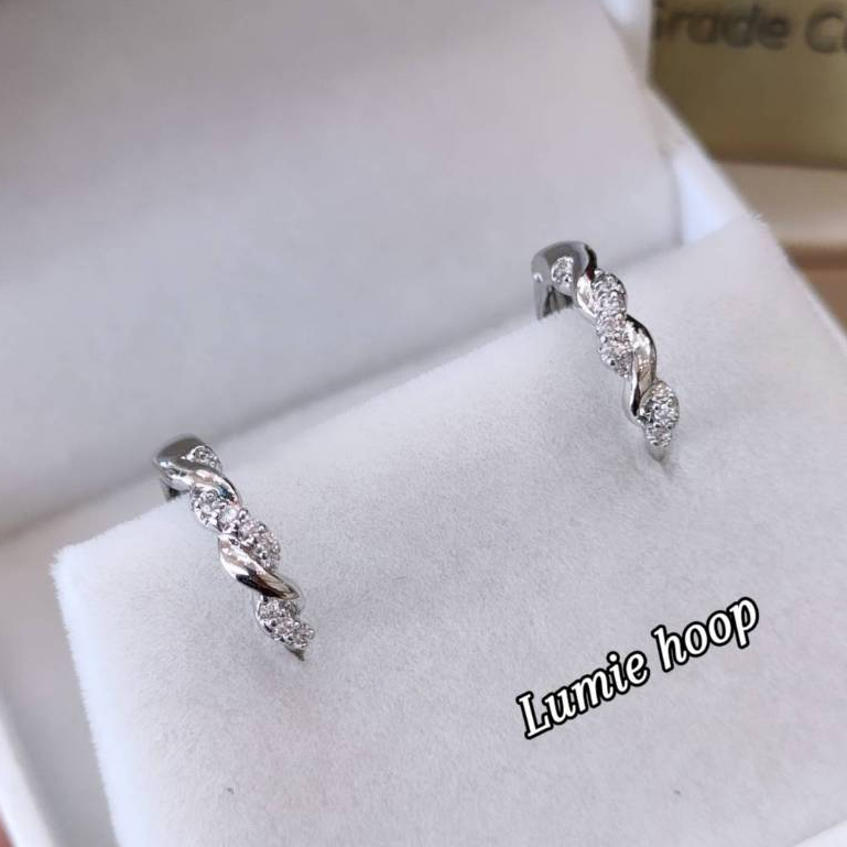 Galaroom Jewelry ต่างหูเพชรสวิสcz รุ่น Lumie hoop (20267)