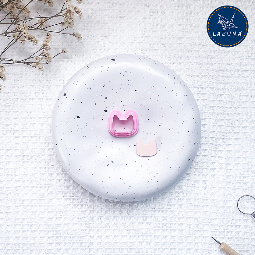Polymer Clay Cutter | แม่พิมพ์ตัดดินโพลิเมอร์ | Cat face | รูปทรงหน้าแมว B