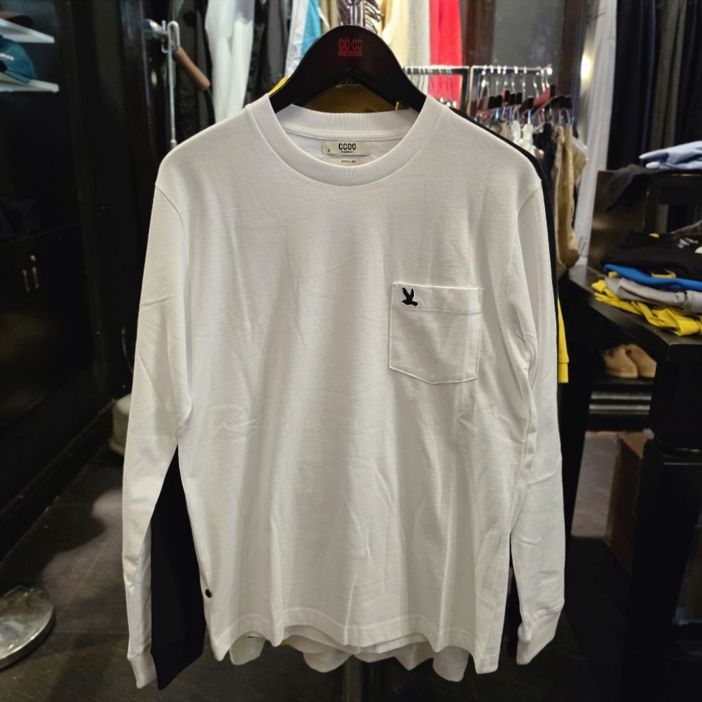 🛍 เสื้อยืดเบสิคแขนยาว CC DOUBLE O CCOO ผู้ชาย คอลใหม่ล่าสุด ของแท้💯% จัดส่งพร้อมถุงShop