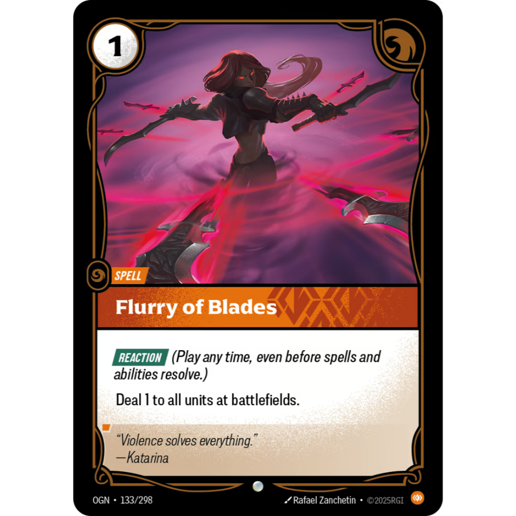 RiftBound OGN 133/298 Flurry of Blades แยกใบ