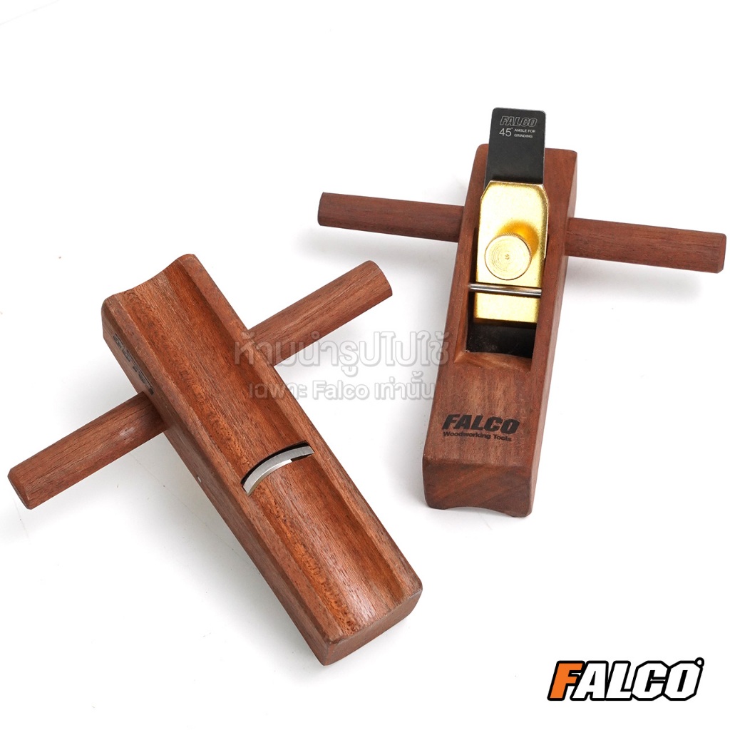 FALCO กบไสไม้ ท้องปลิง-แบบเว้า กบบัวหงาย ท้องโค้ง ไสไม้ด้าม ไม้บัว ใบกว้าง 32mm 45องศา กบมือ 6.5 นิ้ว พรีเมี่ยม