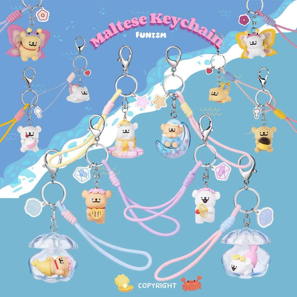 🍋สินค้าพร้อมส่ง🍋พวงกุญแจ Maltese x Funism คละแบบ งานลิขสิทธิ์แท้ 💯