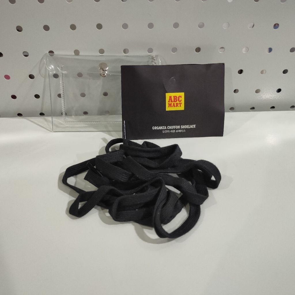 🔥เชือกรองเท้าสีดำ จาก ABC MART Organza Chiffon Shoelace
