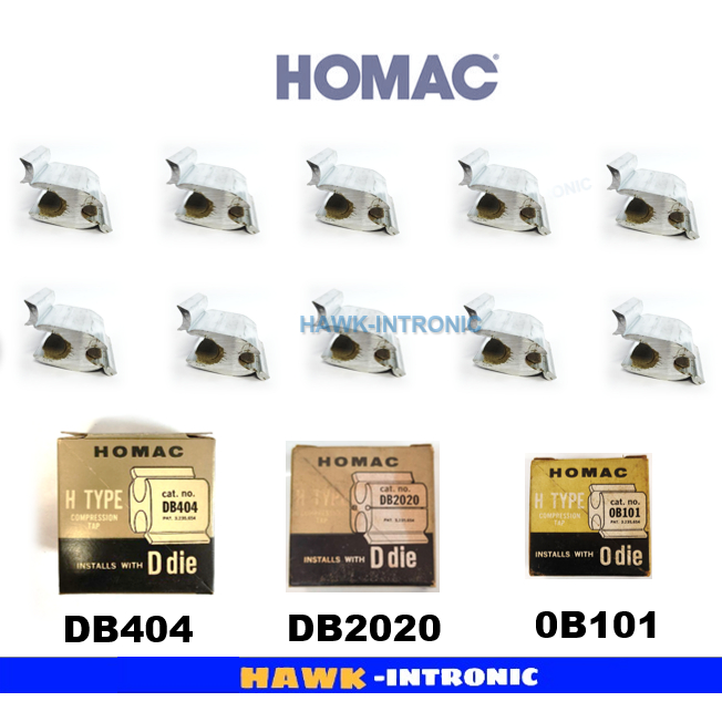 คอนเน็ตเตอร์ชนิดบีบ H-Type HOMAC DB404 OB101 **สินค้าใหม่ บรรจุภัณฑ์เก่า จากการเก็บ