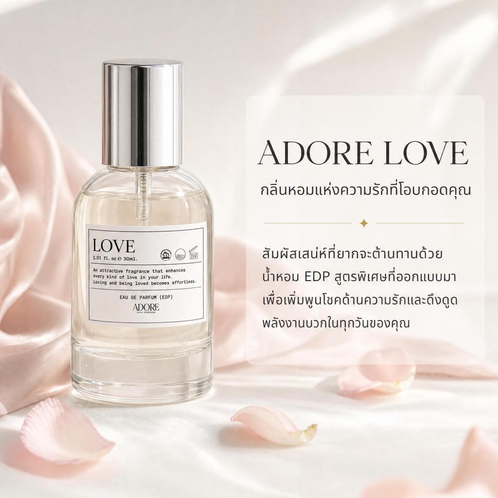 เลือกน้ำหอม LOVE EDP กลิ่นหอมอ่อนหวานละมุน สดชื่นตลอดวัน ไม่ฉุน ใช้ได้ทุกโอกาสในอากาศร้อน