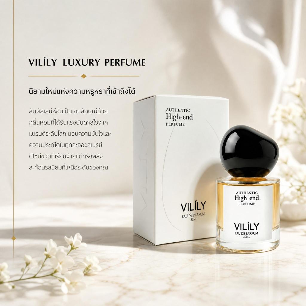 น้ำหอม VILILY กลิ่นหรูระดับพรีเมียม ติดทนนานตลอดวัน มอบเสน่ห์โดดเด่น เพิ่มความมั่นใจทุกครั้งที่ฉีด