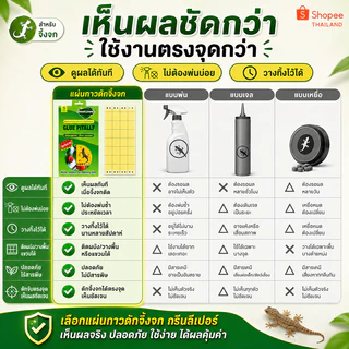 ✅เก็บซากได้ง่าย✅แผ่นกาวดักจิ้งจก กำจัดจิ้งจก 1 กล่อง มี 5 แผ่น ติดได้ทั้ง 2 ด้าน ไล่จิ้งจก
