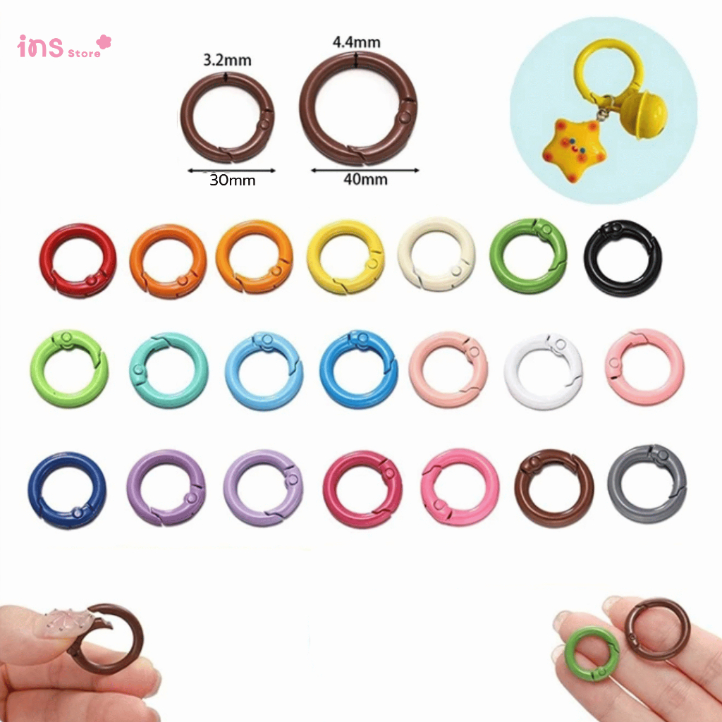 ห่วงพวงกุญแจเปิดได้ 30, 40 มม. Key Ring Clasp วงแหวนห้อยจี้ DIY