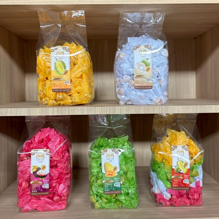 ทอฟฟี่พรีเมียมรสผลไม้ 1 กก. (ทุเรียน, กะทิ, มังคุด,มะม่วง, รวมรส)