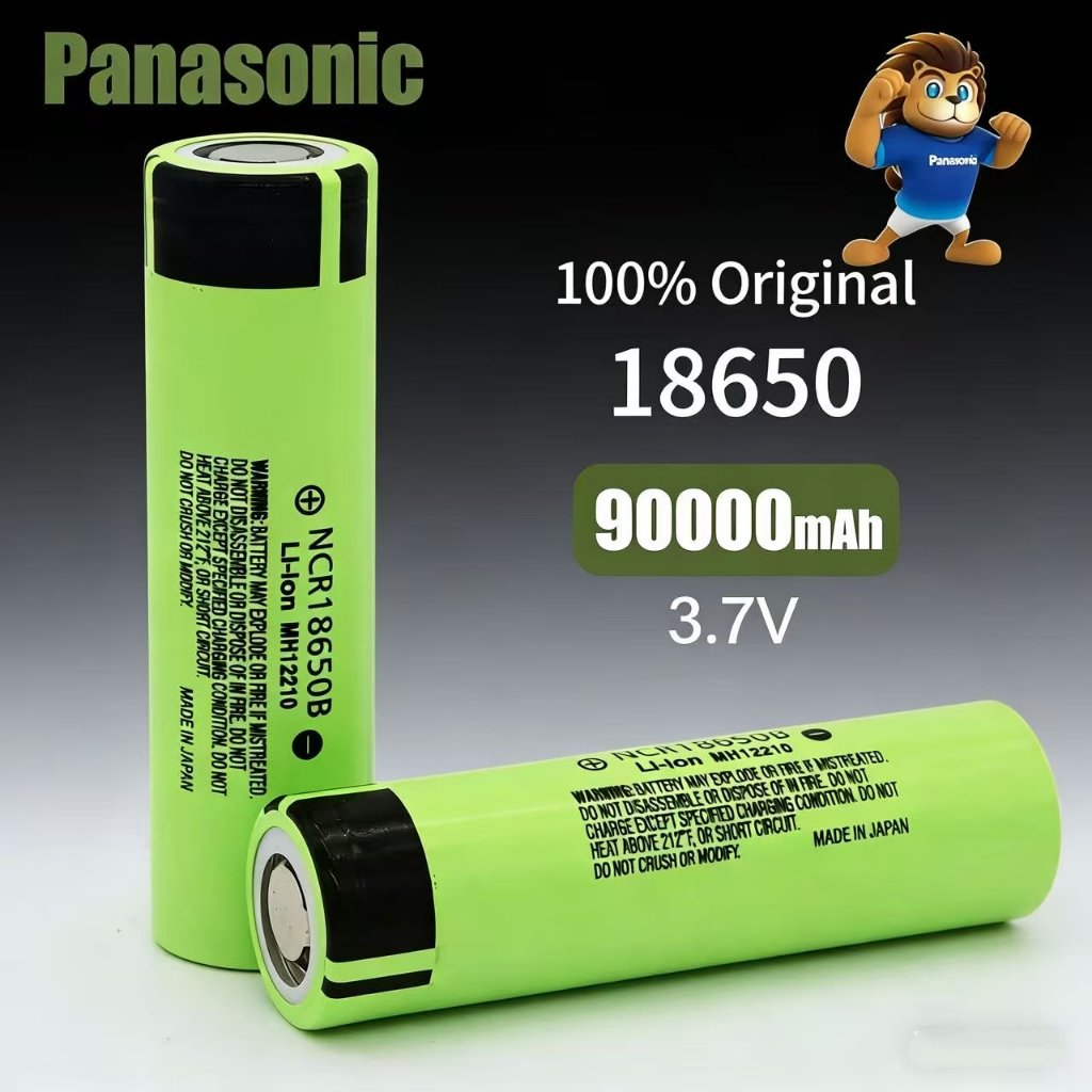 ของแท้ 100% ถ่านชาร์จ 18650 Li-ion 3.7V 90000mAh หัวแบน แบตเ