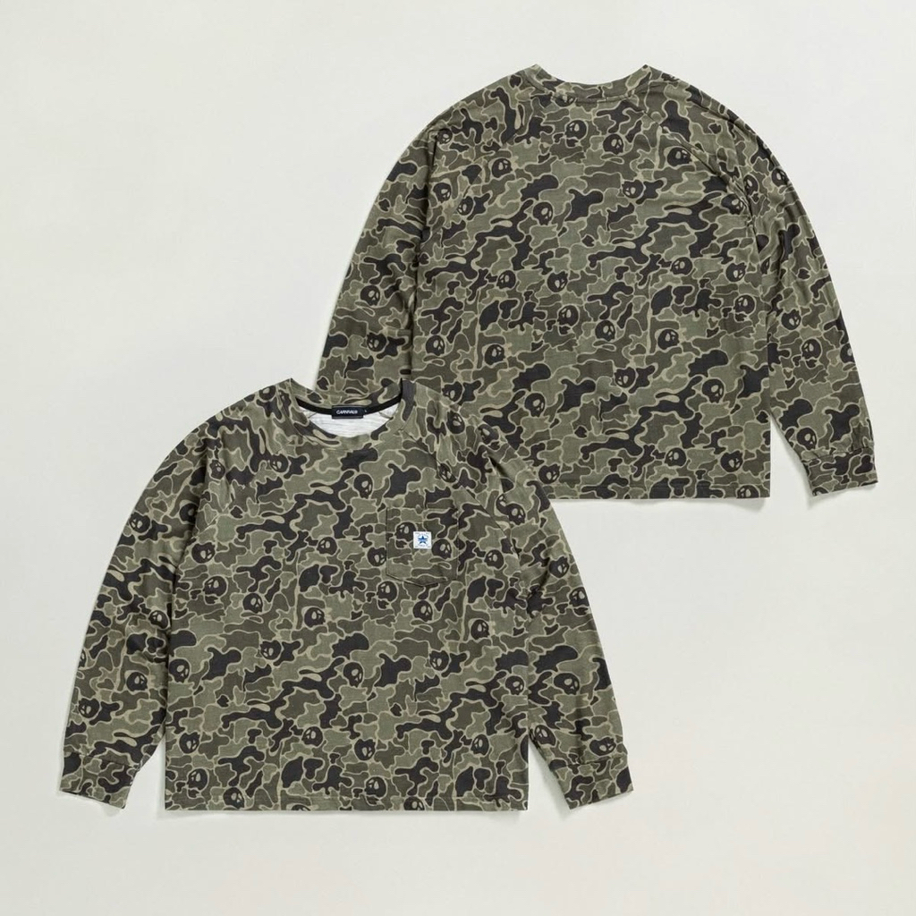 [แท้💯% ของใหม่ พร้อมส่ง] เสื้อยืดแขนยาว SS26 SKULL DUCK CAMO LS T-SHIRT