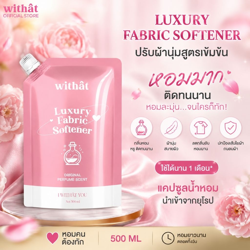 วิทแทท ปรับผ้านุ่ม 500 มล. 3 กลิ่นสุดฟิน ออริจินัล / แคนดี้คิส / ทรอปิคอล