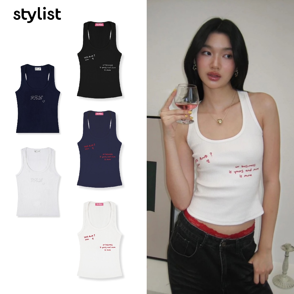 STYLIST - Run Tank-010 เสื้อกล้ามผ้าร่อง
