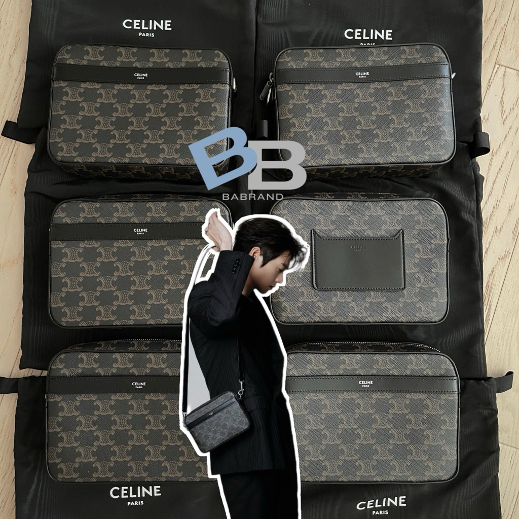 🔥พร้อมส่ง🔥 New Celine Small Messager Bag in triomphe canvas and calf skin สวยราคาดีมาก