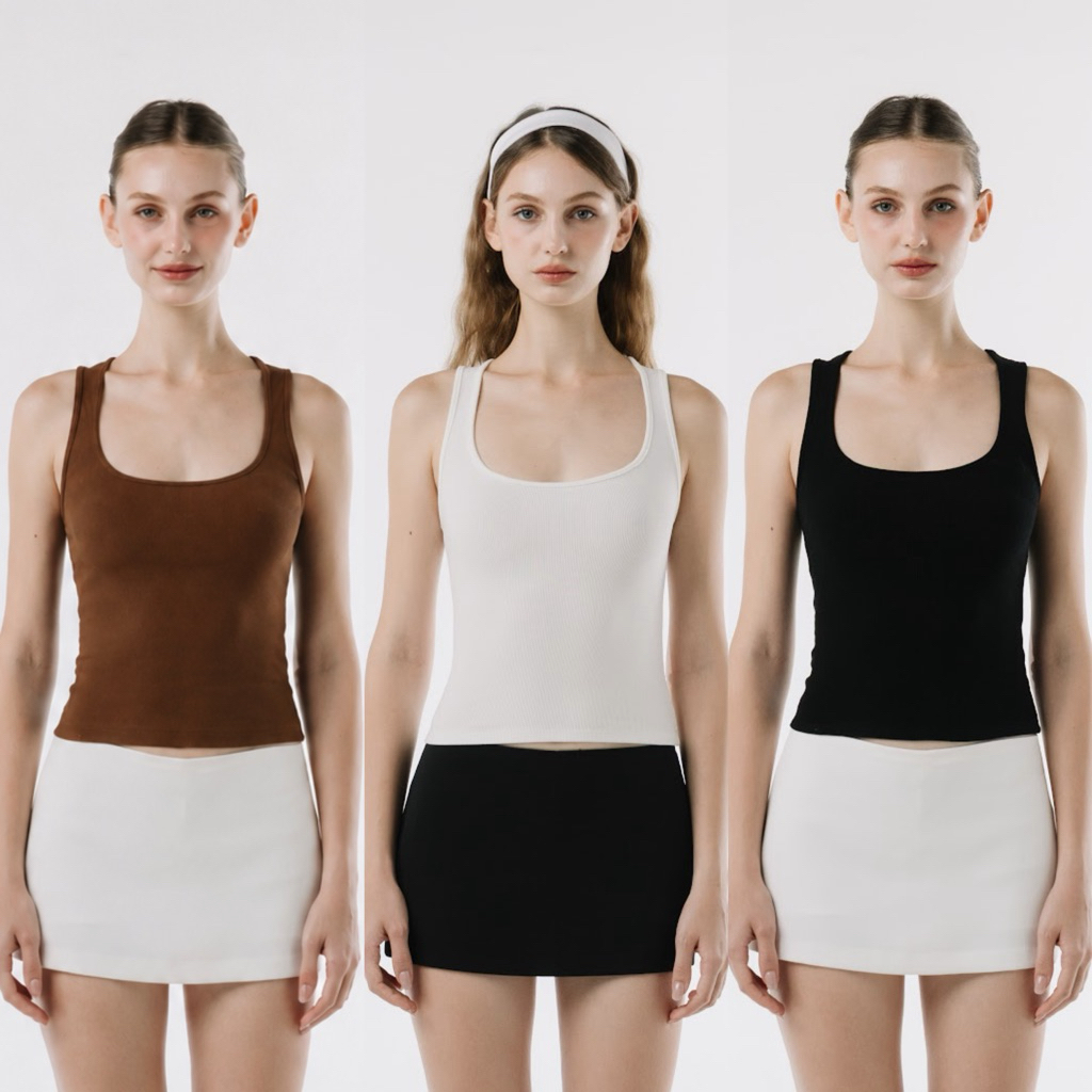 STAYSLAY.BKK | NEW TANK 03 (เสื้อกล้ามเข้ารูปผ้าหนาทรงสวยมีหลายสี)