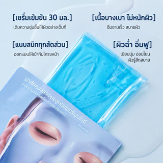มาส์กบลูคอปเปอร์เปปไทด์ มาส์กคอลลาเจนฟ้า เติมผิวชุ่มชื้น ดูอิ่มฟู ผิวดูโกลด์ เนื้อเอสเซนส์เข้มข้น