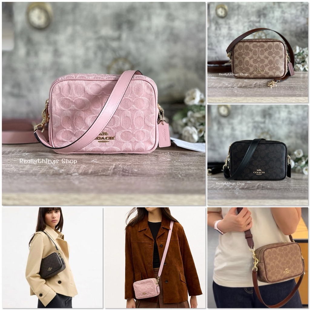 [ลดเพิ่ม:โค้ดคุ้ม]{แท้💯%📮พร้อมส่ง+ส่งฟรี} กระเป๋าสะพาย C. Signature Mini Carey Crossbody CEK69 CEN19