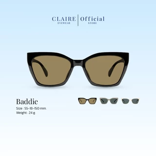 CLAIRE : (BD) แว่นกันแดด รุ่น Baddie แว่นกันแดด UV400