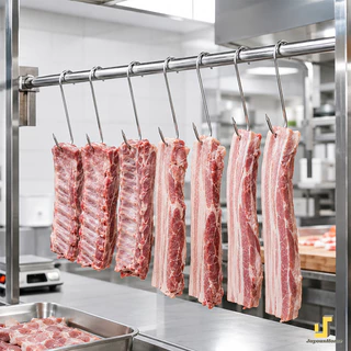 ตะขอเกี่ยวเนื้อ ตะขอเกี่ยวหมู 20ชิ้น วัสดุสแตนเลส มี 3 ขนาด ใช้สำหรับแขวนหมู เป็ด ไก่ ปลา ฯลฯ