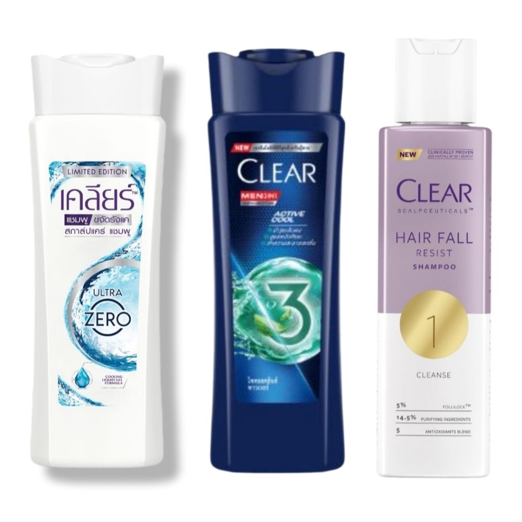 แชมพู เคลียร์ ขจัดรังแค  Clear anti dandruff itchy scalp  เลือกได้ครบแบบ