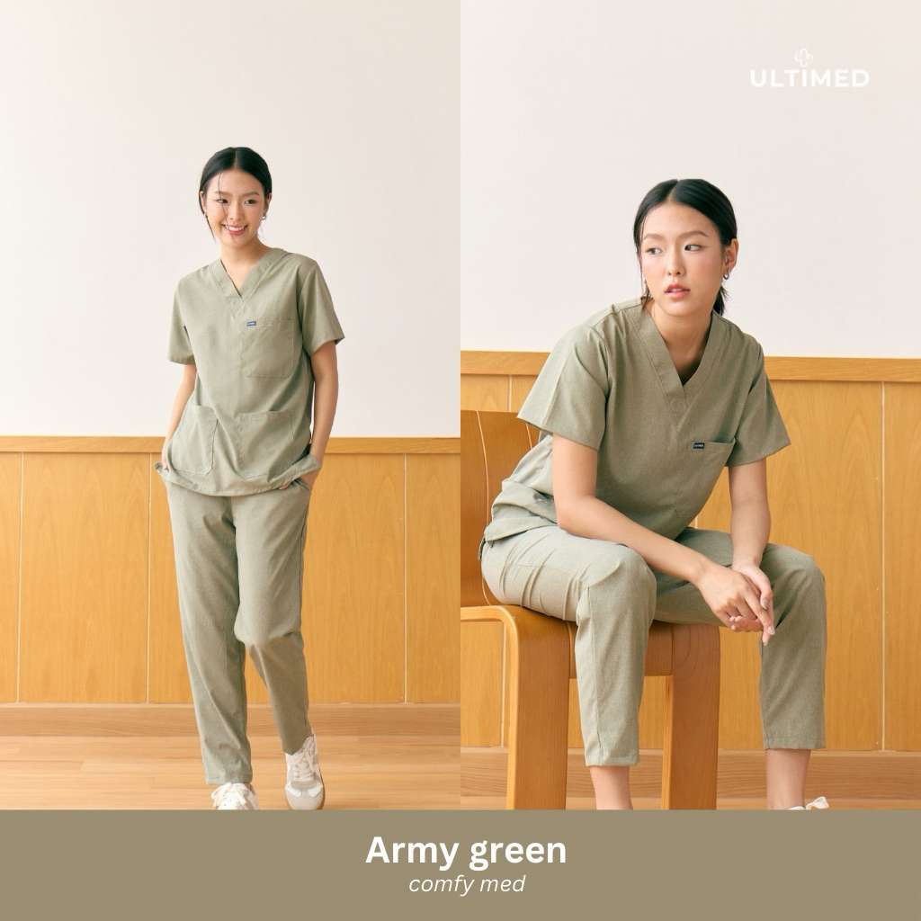 Ultimed | ชุดสครับ สี Avocado รุ่น softmed (เสื้อสครับ)