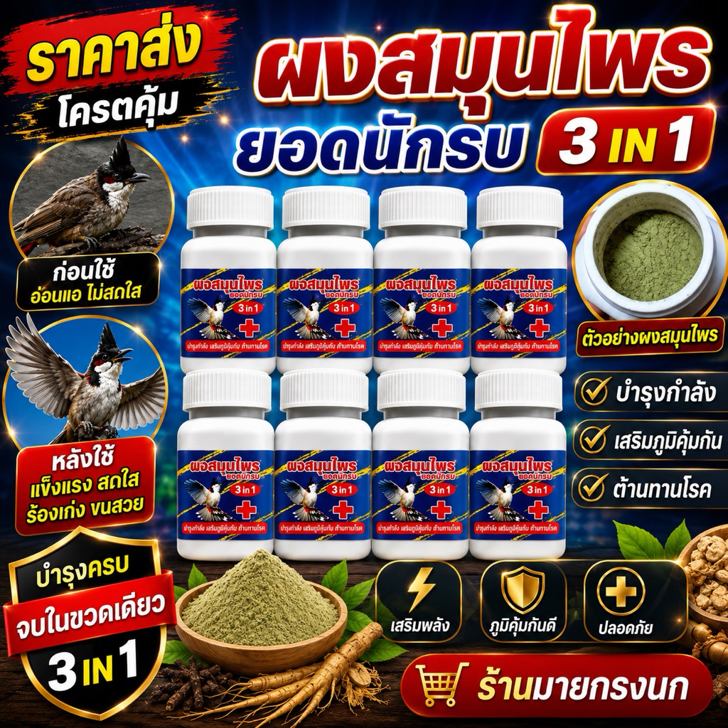 (ราคาส่ง โครตคุ้ม) ผงสมุนไพรยอดนักรบ🍃