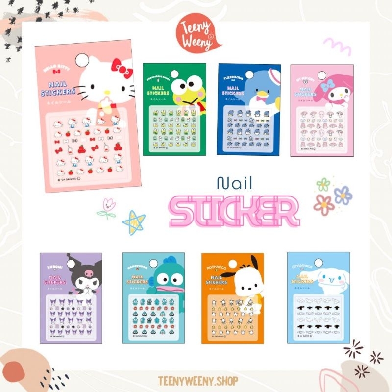 สติกเกอร์มินิ ติดเล็บ สติกเกอร์ ติดขอบกล้องไอโฟน Tiny Sanrio Sticker