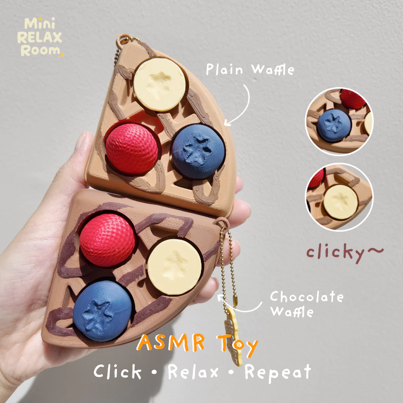 🧇 Waffle ASMR Clicker ของเล่นคลิกเกอร์วาฟเฟิล เสียงกดเพลิน คลายเครียด ของเล่นแก้เครียด พวงกุญแจน่ารัก