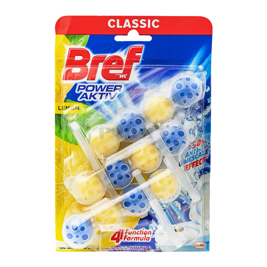 Newถูกกว่าเดิม Bref เบรฟ (1แพค 3ชิ้น) ทำความสะอาดชักโครก กลิ่นหอมสดชื่น ดับกลิ่นไม่พึงประสงค์ จำนวน 50 กรัม*3ชิ้น