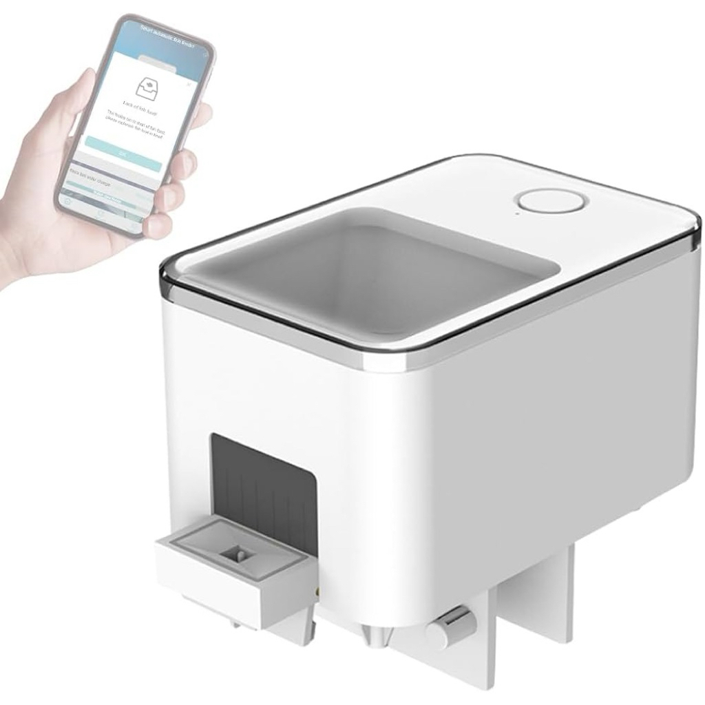 * ราคาดีที่สุด * Smart Fish Feeder เครื่องให้อาหารปลาอัจฉริยะ รุ่น WIFI