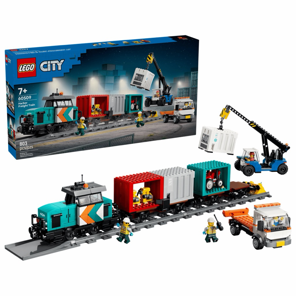 LEGO City 60509 Harbor Freight Train with Crane & Truck