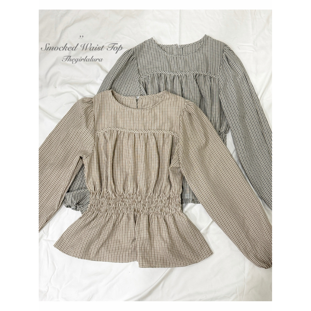 Smocked Waist Top | เสื้อเอวสม็อคดีไซน์เรียบหรู ⋆˚꩜｡