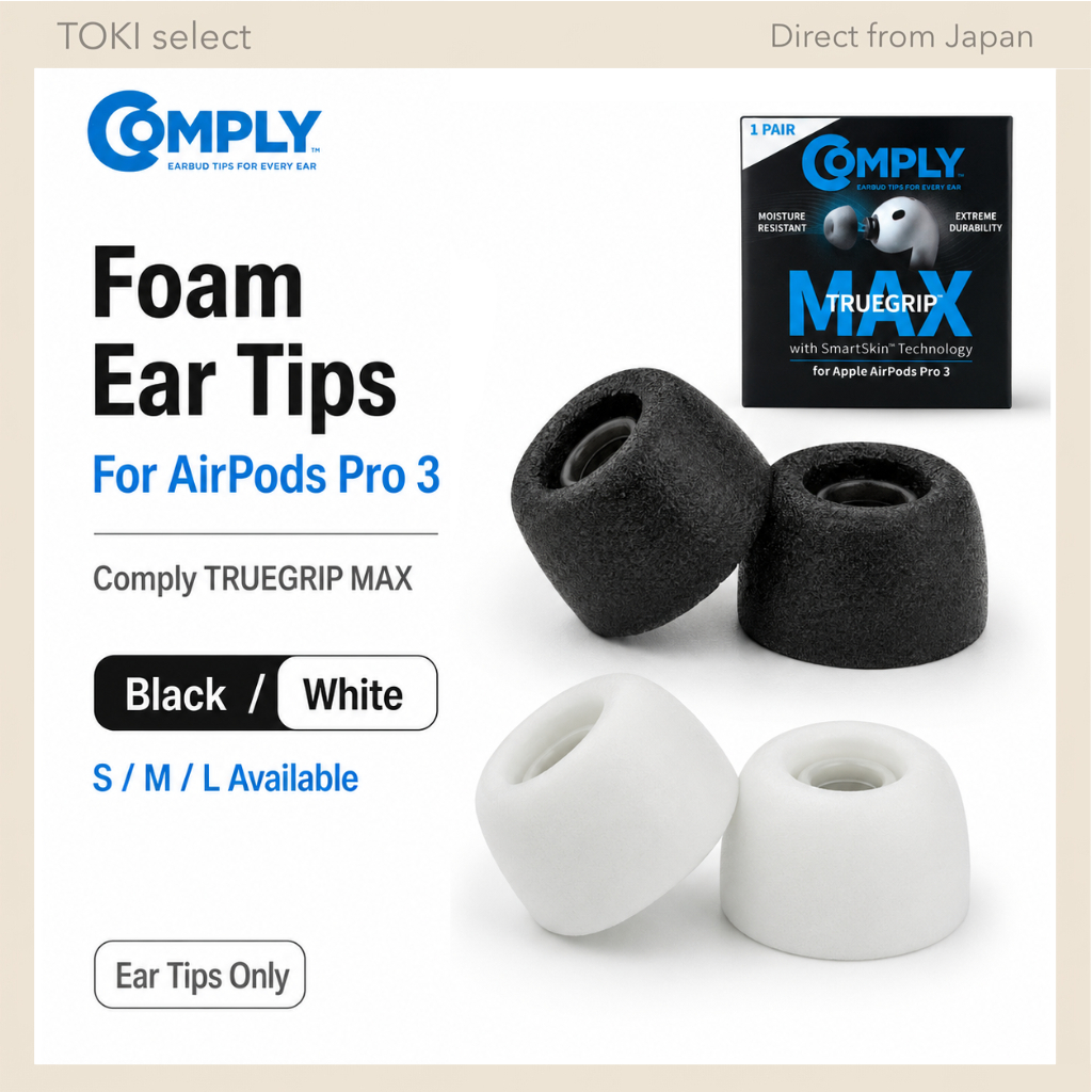 Comply TRUEGRIP MAX Foam Ear Tips for AirPods Pro 3 Noise Isolation Secure Fit