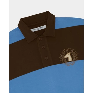 S26MD SMILEYHOUND STRIPED POLO WITH SUMMER CLUB LOGO