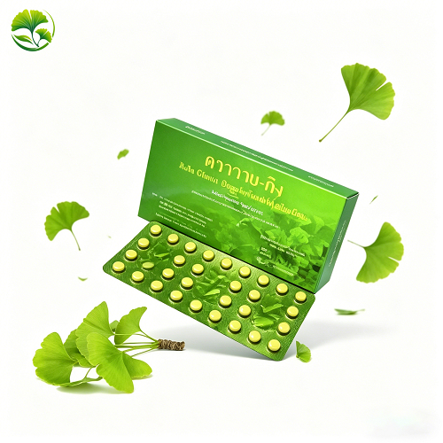 Ginkgo leaf แปะก๊วยวายกิง Y-gink สารสกัดใบแปะก๊วย 1กลอ่ง มี 30 เม็ด