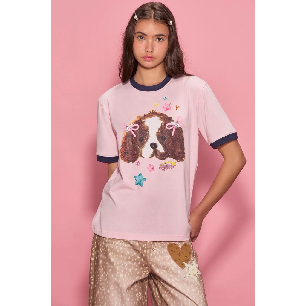 💖🐶New+พร้อมส่ง🐶💖เสื้อยืดแบรน GW X Ploy Chava💖คอลใหม่ ใส่สวย📸ถ่ายรูปสวย ผ้าดี ใส่สบาย