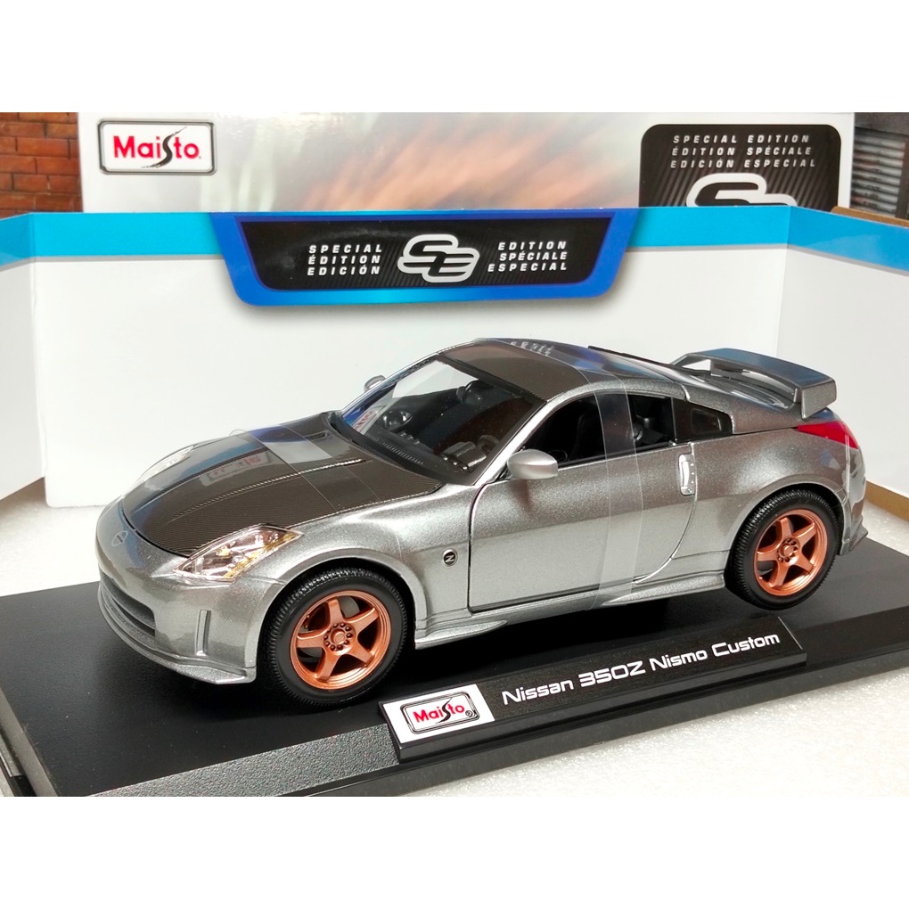 โมเดลรถ350z 1/18 โมเดลรถfairlady350z * มือสอง สภาพดี * โมเดลรถ Nissan fairlady 350z Nismo Maisto 1:1