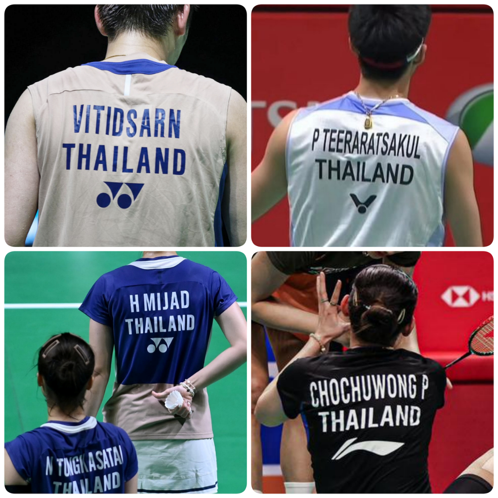 ตัวอักษร ชื่อนักกีฬา ชื่อทีม ประเทศ โลโก้ แบบนักกีฬา สำหรับรีดติดเสื้อแบดมินตันด้วยตนเอง แจ้งชื่อทางแชท ใช้เตารีดได้